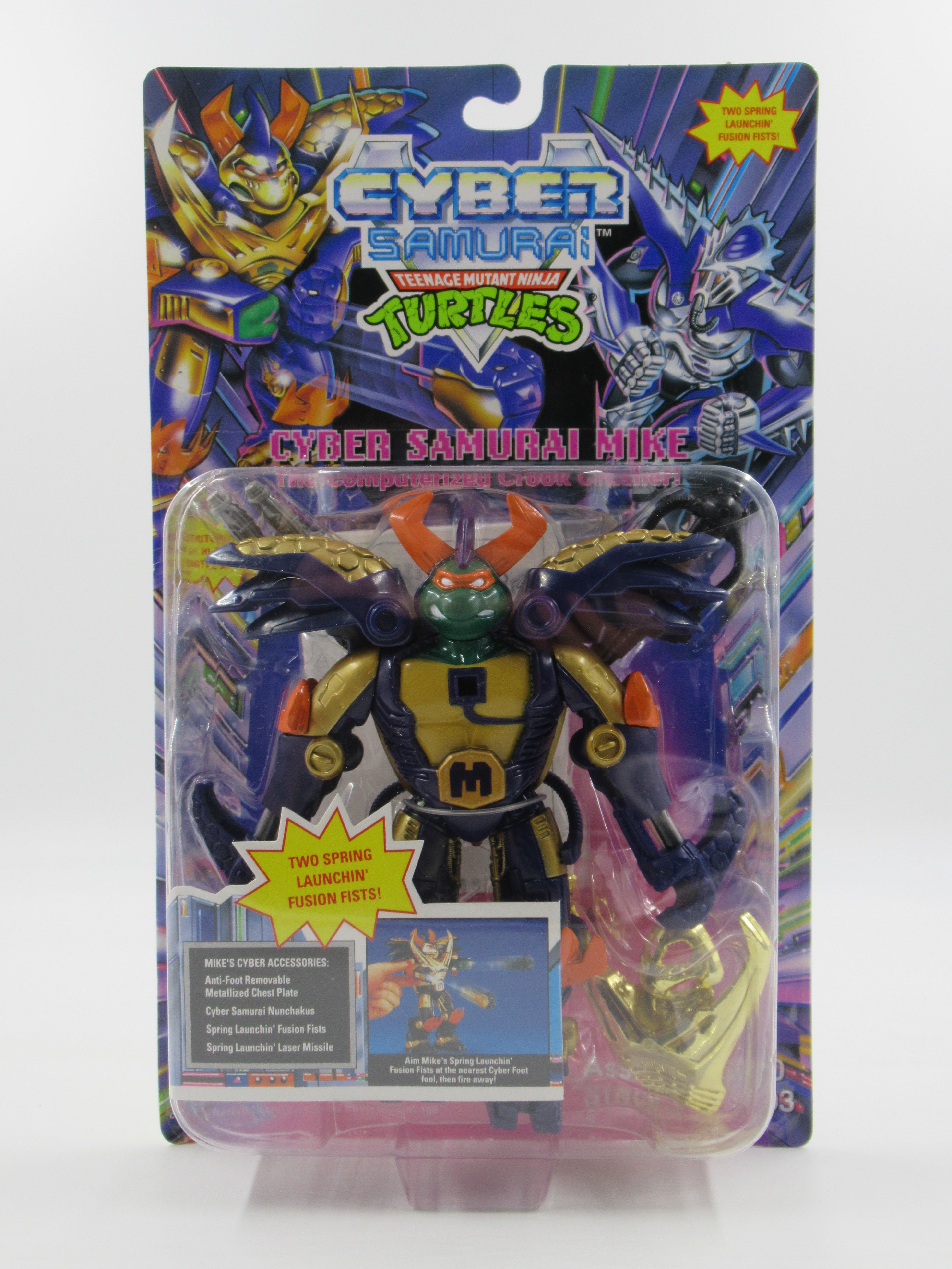 Teenage Mutant Ninja Turtles Cyber Samurai Mike 5.5" Figure TMNTs - Playmates (1994)